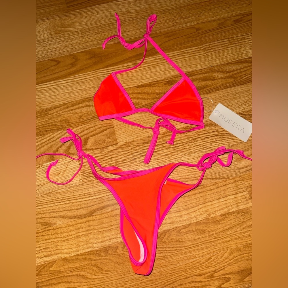 Muse Bright Pink and Orange Bikini